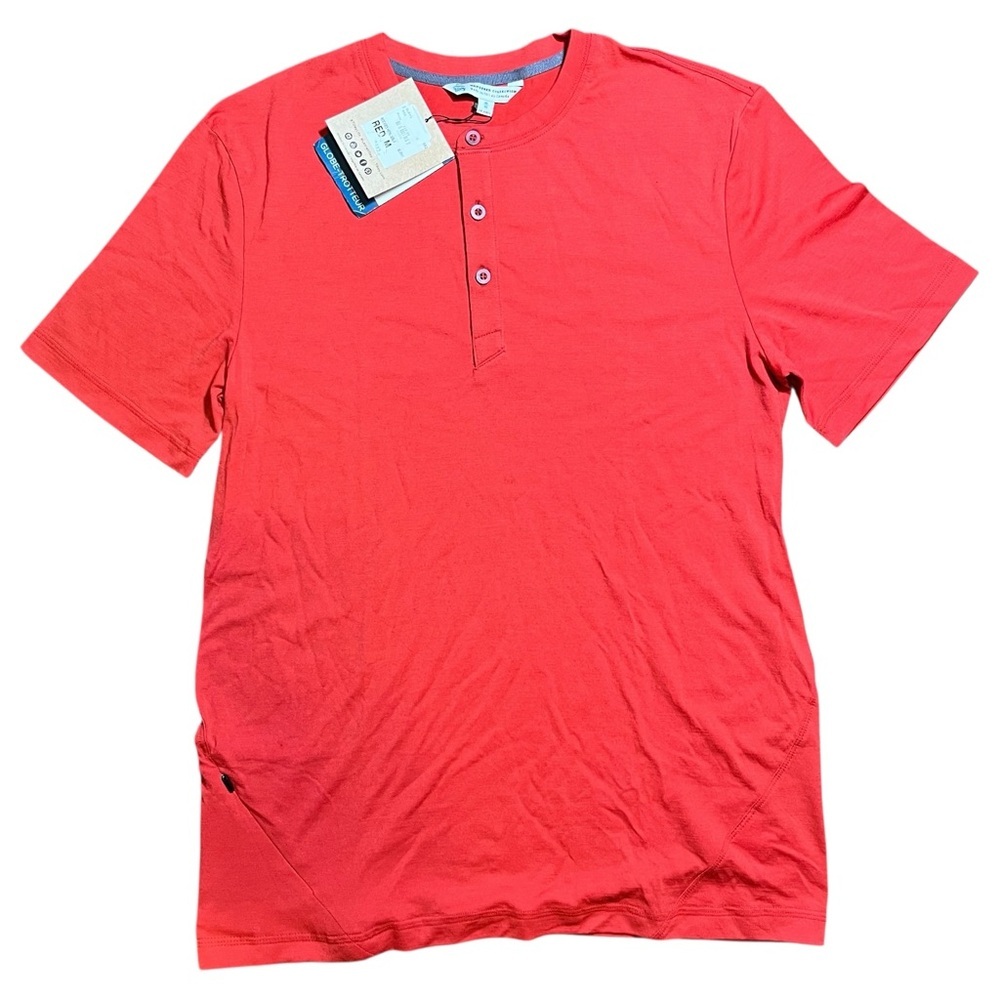 Tilley Wanderer Collection Shirt Rockies Henley Short Sleeve‎ Red Size Med BLRH1